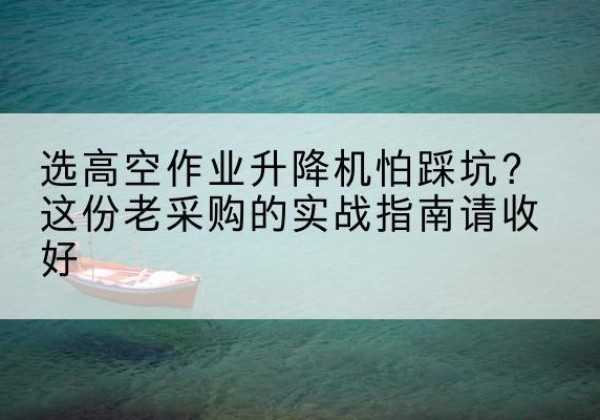 白朗高空作业升降机厂家推荐-选高空作业升降机怕踩坑？这份老采购的实战指南请收好